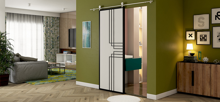 sliding bathroom door installation in Rodeo